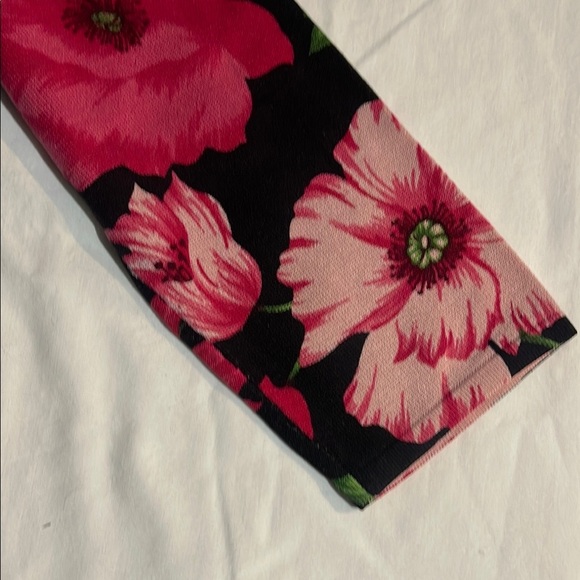 August Silk Black and Pink Floral Cardigan - Picture 7 of 9